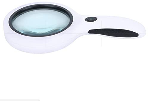 JUIYU Mikroskop-Zubehör-Kit 4X Leistung 100mm Doppellinse Handheld LED Beleuchtetes Spielzeug mit 18 stück Lampen Mikroskopische Objektträger