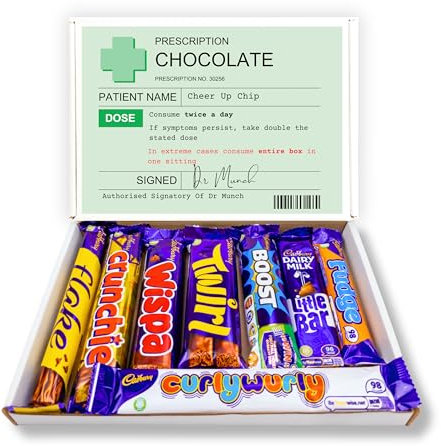 Prescription Chocolate Gift Box: Funny Get Well Soon Gifts For Men, Get Well Soon Gifts For women, Surgery Recovery Gifts, Get Well Soon Chocolate