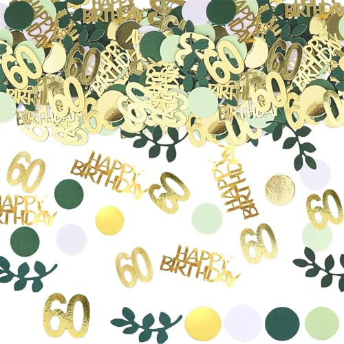 SHUBEIEUMI Coriandoli Compleanno, 60 pezzi, decorazione per Compleanno, Matrimonio, Festa