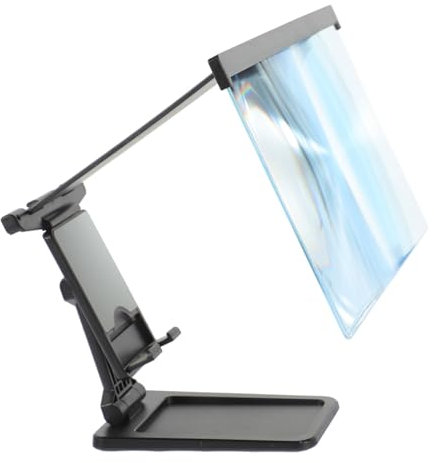 jojofuny Foldable Phone Screen Magnifier Mobile Phone Amplifier Bracket for Home Office Use Black