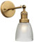 Pathson Vintage Industriel Applique Murale E27 Luminaires Intérieur Abat-jour en Verre Cloche Texturé Lampe Murale pour Salon,Cuisine, Salle de bain (Laiton antique)