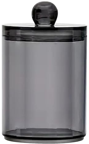 Birtern Distributeur de cotons-tiges – Organiseur de cotons-tiges noir – Support transparent pour cotons-tiges, distributeur de boules de coton, organisateur de boîtes de salle de bain