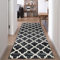 Famibay Teppichläufer Flur rutschfest Küchenteppich Waschbar 80x200cm Teppich Läufer Modern Weich Küchenläufer Schwarz Runner Teppich für Flur Küche Waschküche