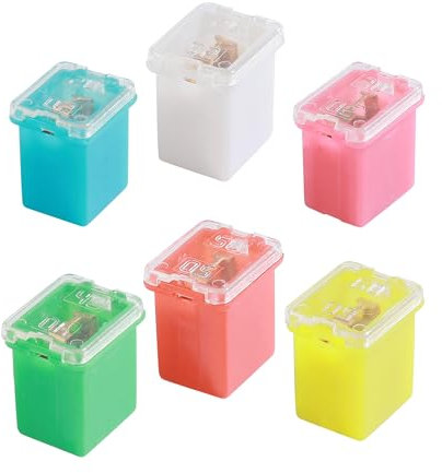 Flaconi 12PCS Car Fuses,Fuse Block,12V-24V Automotive Fuses,Waterproof Fuse Block,20A/25A/30A/40A/50A/60A Automotive Fuses Assortment Kit,Automotive Replacement Fuses,Fits Cars,Trucks,SUVs (Low)