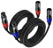 EBXYA XLR-Mikrofonkabel 5m/16,4ft 4er-Pack – 3-polig symmetrisch abgeschirmt in Rot/Blau – Für Podcast-Ausrüstung, PA-Systeme, Veranstaltungstechnik (Profi-Audiokabel)