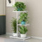 Aptliton 3 Tier Plant Stands Indoor Outdoor, Metal Corner Plant Stand Pot Holder, Flower Shelf Display Rack for Living Room Bedroom Balcony Garden Patio(White)