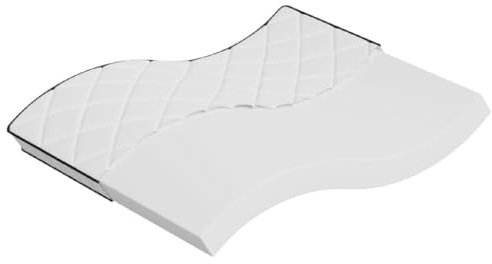 QUAHEAS Materasso in schiuma di media morbidezza, 160 x 200 cm, con rivestimento traspirante, lavabile, ergonomico, imbottito, materasso arrotolabile per camera da letto, topper in schiuma fredda