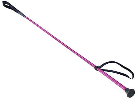 MacTack, Frusta da Equitazione Unisex-Adulto, Rosa Scintillante, Standard