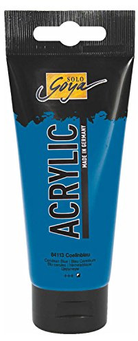 Kreul 84113 - Solo Goya Acrylic, Tubo da 100 ml in Blu ceruleo, Pittura acrilica cremosa e Versatile in qualità da Studio, a Base d'Acqua, ad Asciugatura Rapida e Opaca.