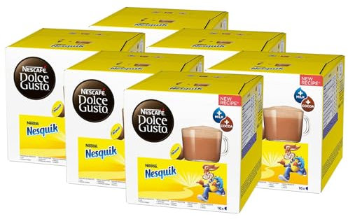Nescafé Dolce Gusto Nesquik, Kakao, Schokolade, 6er Pack, 6 x 16 Kapseln