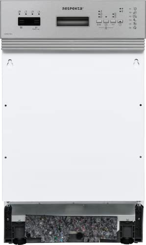Respekta Geschirrspüler teilintegriert 45 cm / Einbau-Spülmaschine mit flexiblen Besteckkorb / 6 Programme / Startzeitvorwahl / 10 Maßgedecke / GSP45TIDV / besonders leise 49 dB
