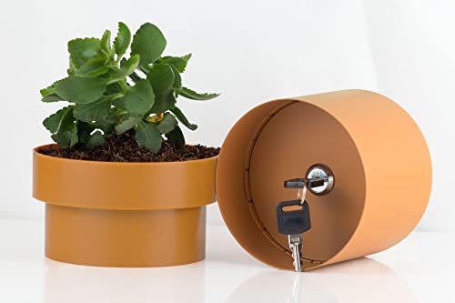 Castell Deco - Coffre-fort en forme de pot, camouflé avec clé, 4 couleurs Coffre-fort camouflés. (Marron)