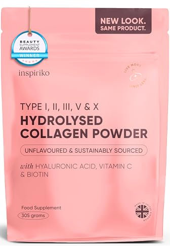 Multi Collagen Powder for Women - 10,000mg Type I, II, III, V & X Hydrolyzed Collagen Supplements for Women with Hyaluronic Acid, Vitamin C & Biotin for Skin, Hair, Nails & Joints, 30 Servings