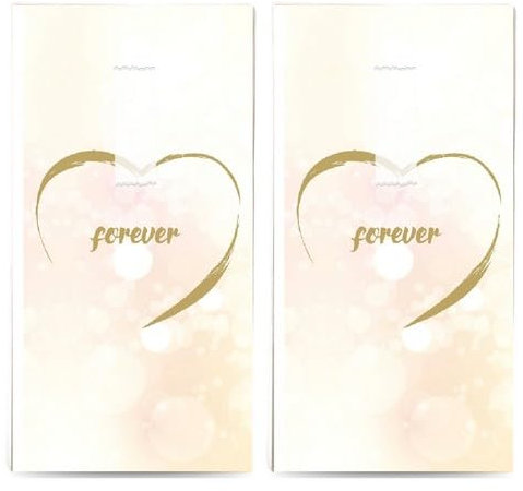 20 einzelne Taschentücher Hochzeit Für immer im Herzen. 2 Packungen mit 10 einzelnen Papiertaschentücher bedruckt als Geschenk.