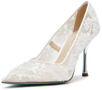 Betsey Johnson Women's SB-Jenii Pump, Ivory, 11