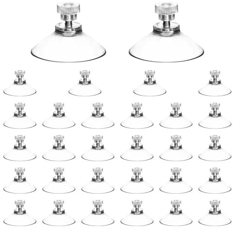 DBAILY Suction Cups for Windows Diameter 40 mm with Knurled Nut Suction Cup with Thread Pack of 30