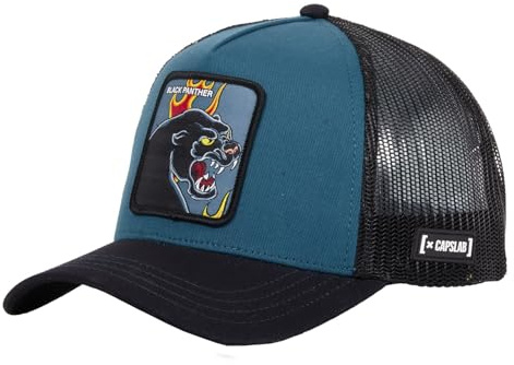 Capslab Black Panther Design A-Frame Trucker Cap Blau - One-Size