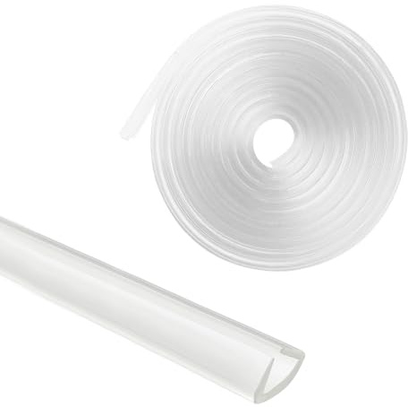 Protezione bordi da 5 m, strisce trasparenti per bordi in silicone a U, protezione per bordi del tavolo per bambini da 14 a 15 mm di spessore per mobili e armadi