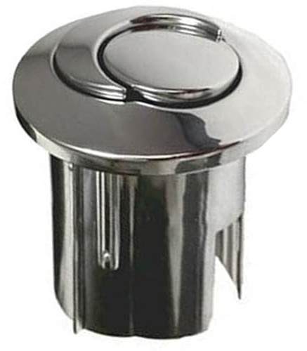 Botón Pulsador de doble descarga D2D, media luna, tipo corto, AH0001800R, compatible con el cisterna. boton para inodoro Water pulsador 822043001 (Corto (Cuerpo 4,40cm))