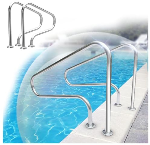 Échelle de piscine en acier inoxydable 304 - Montage rapide - Supporte 113,4 kg - Idéale pour les piscines hors sol, les marches, les parcs aquatiques, les balustrades de sécurité