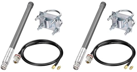 ISTOVO 2X 868 MHz LoRa Antenn Antenn Utomhus 3DBi Glasfiber LoRaWAN Antenn 1M Kabel med N- för Nebra HNT