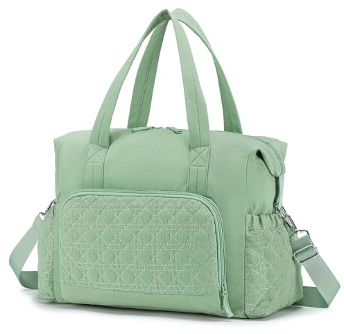 SPAHER Mamma Axelväska Multifunktionell Blöjväska Baby Skötväska Sjukhusväska Wickelväska Shoppingväska Weekendrese Babyväska Resväskor Handbagage för Mamma och Pappa