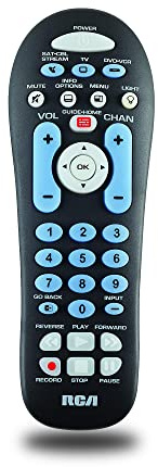 RCA RCR313BE Big Button Three-Device Universal Remote, Black