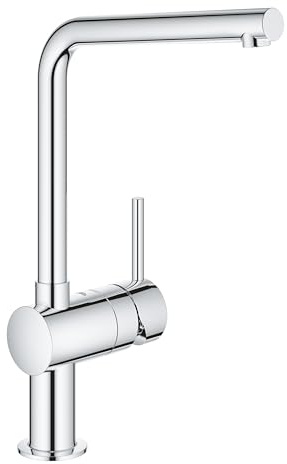 GROHE Minta, Grifo de cocina (caño alto en L, giro de 360º, menor consumo de agua), cromo, 31375000
