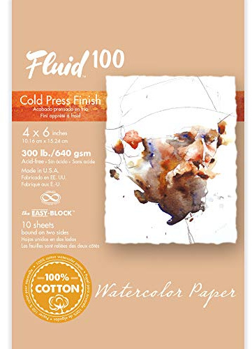 Handbook Paper Fluid 100 Watercolor Cp 300Lb Ez-Block 4X6
