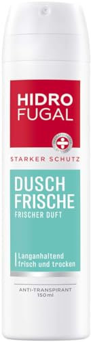 Hidrofugal Dusch-Frische Spray (150 ml), starker Anti-Transpirant Schutz mit angenehm frischem Duft, Deo Spray für starken Schutz ohne Ethylalkohol