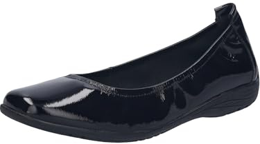 Josef Seibel Damen Klassische Ballerinas Fenja 01,Weite G (Normal),flach,Ausgehschuhe,Abendschuhe,Slip-ons,sportlich,Black-Black / 791-105,43 EU