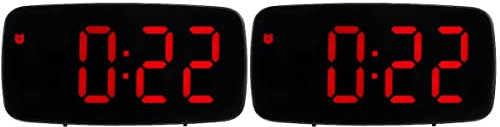 IMIKEYA 2 Stück Elektronischer LED Wecker Digitale Uhr Großes Display LED Uhr Einweihungsgeschenk Neben Schlaf Elektronische en e Desktop Elektrische