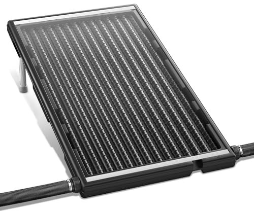 PEILU Solar Poolheizung mit Stativ & Schlauch max. 15 Liter Wasserinhalt Solarheizung Solaranlage Solarpanel Komplettset Sonnenkollektor für Warmwasser Gartendusche Pool Schwimmbad