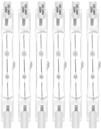 Morotty R7S Halogenstab 118mm 230w, R7S Halogen Leuchtmittel 230V 2800k Warmweiß, Glühbirne R7S J118 Dimmbar für Baustrahler, Stehlampen, Arbeit Landschaftsbeleuchtung, Wohnzimmerleuchten (6 pack)