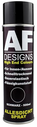 Spray sigillante, in plastica liquida, 500 ml, impermeabile, per grondaia, sigillante universale (nero, 500 ml)