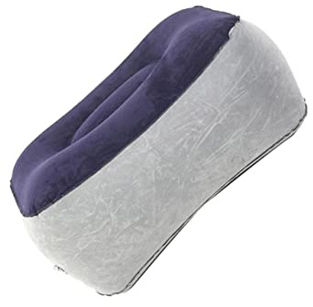 FUNNETOYU Cuscino Poggiapiedi Gonfiabile Supporto per Piedi e Gambe per Aerei e Treni Realizzato in Tessuto Floccato Delicato sulla Facile da Usare e Trasportare