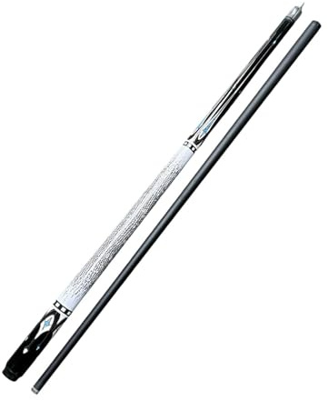 getuse Stecca da biliardo in fibra di carbonio con punta da 12,5 mm, 140 cm, 1/2 tipo split professionale, in fibra di carbonio, per casa e bar, colore nero