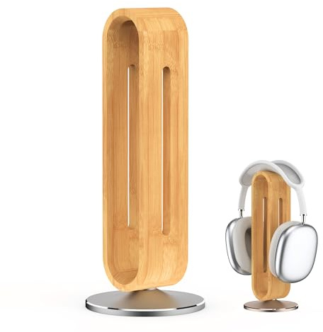 BRIMFORD Kopfhörer Ständer Holz Schreibtisch U Form Headset Halterung Aluminium Gaming Kopfhörer Aufbewahrung-Universal für Sennheiser Bose Sony Airpods Max-Tisch Organizer Accessoire (Hellsilber)