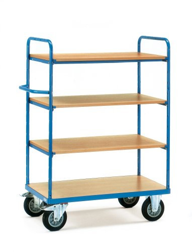 Fetra Transportgeräte mtphe200 Wagen mit Tablett, 4 Böden, 850 mm x 500 mm Plattform