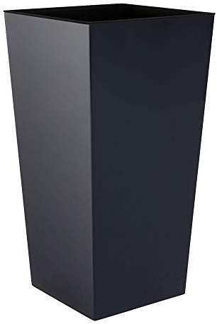 Maceta alta Urbi 4 litros, de plastico, 14 x 14 x 26,5 cm en color Antracita
