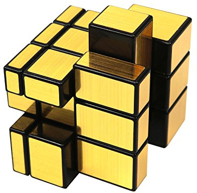 FCBB 3x3x3 Mirror Golden Speed Cube Puzzle Black