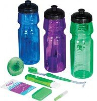 Kit de soins orthodontiques à domicile avec bouteille d'eau, les couleurs peuvent varier