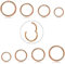 Adramata 8 Stücke 6-12mm Edelstahl 16g 18g Knorpel Creolen für Männer Frauen Nasenring Helix Septum Couch Daith Lip Tragus Piercing Schmuck Set