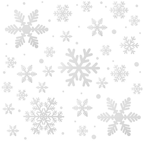 Sinwind 162 Stück Weihnachtsaufkleber, Fenster, Weihnachten, Dekoration, Fensterdekoration, Weihnachten, Dekoration, für Haus/Geschäft, Dekoration, selbstklebend, abnehmbar, statisch