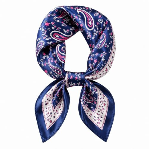 MAIRY Silk Scarf Fashion Square Hair Scarfs Smooth Soft Neck Wrap for Ladies Men Women Hip-Hop Sporting SF-M61