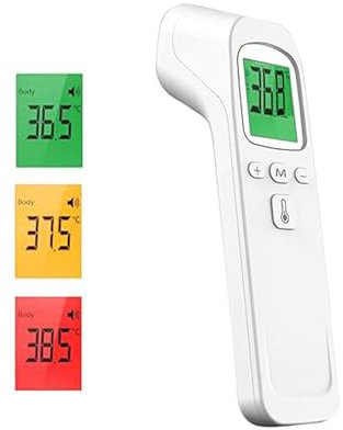 Infrarot-Stirnthermometer Kontaktlose Fieberthermometer Babys Thermometer LCD-Display Digitales Stirnthermometer mit sofort Ablesung, Fieberalarm °C/°F Schalter（Nicht medizinische Präzisionsprodukte）