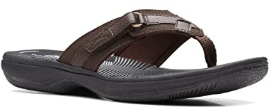 Clarks Women's Breeze Sea Flip-Flop Sandals, Brown/Brown, Size 7