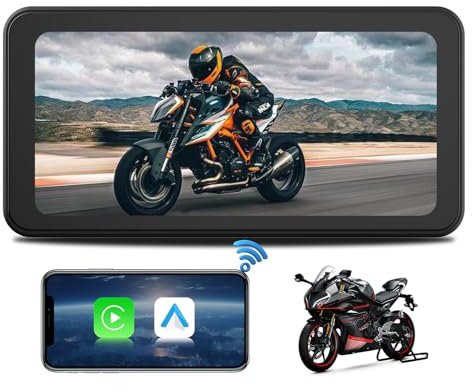 AWESAFE CarPlay Moto, 6,25 pollici Wireless CarPlay Android Auto con DashCam frontale 2K