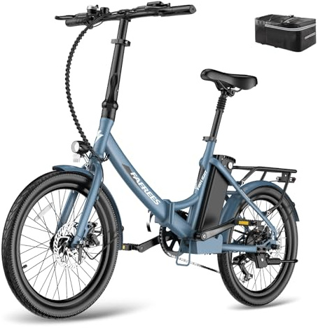 Fafrees F20 Light hopfällbar cykel, e-cykel, 20 tum, elcykel 36 V 16,75 Ah, City Ebike män kvinnor 250 W 25 km/h, Pedelec vikbar, e-cykel vikbar cykel räckvidd upp till 65–130 km