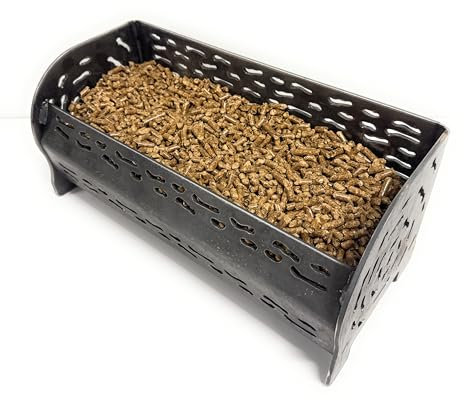 Panier à pellets/granulés bruleur pour cheminée/poele et exterieur haute qualité fabrication robuste 7,5Kg